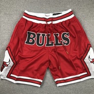 Chicago Bulls Classic Red Basketball Shorts Retro Jersey Breathable Embroid Fan Edition For 160cm~19