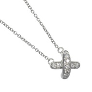 【日本直送】蒂芙尼項鍊 十字繡 Pt950 鉑金 鑽石 約 4.1g TIFFANY&Co.【二手】A 級