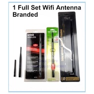 1 Full Set Branded Wifi Antenna 2dbi to 9dbi TP-Link D-Link Aztech Isigal