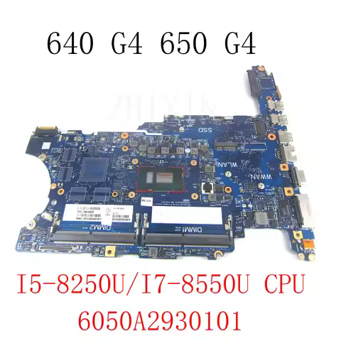 6050A2930101 For HP Elitebook 640 G4 650 G4 Laptop Motherboard with I5-8250U/I7-8550U CPU mainboard 