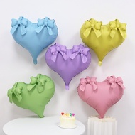 Dopamine Colorful Heart Bow Aluminum Film Balloon Birthday Party Decoration Supplies Wedding Decorat