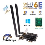 COD-WiFi 6E AX210 Pcie Network Card Intel AX210NGW Bluetooth 5.3 802.11ax Tri Band 2.4Ghz/5Ghz/6Ghz
