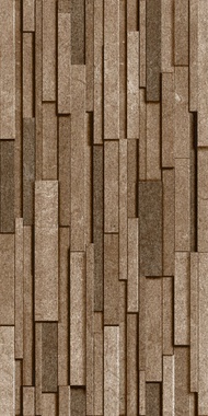 KERAMIK DINDING PLATINUM GINZA BROWN EMBOSSED 20X40 MOTIF BATU KASAR