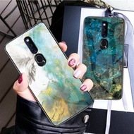 Marble Glass Case OPPO F11 PRO F11PRO OPPOF11 PRO OPPOF11PRO Softcase Hardcase Casing hp