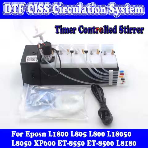 ET8550 DTF CISS System For Epson ET-8550 L18050 L8050 L1800 L800 Xp600 White Ink Tank Dtf Conversion