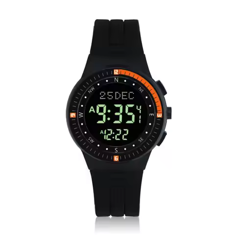 Azan Watch for Muslim with Prayer Alarm Hijri Calendar and Auto Qibla Compass in Arabic and English 