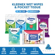 Kleenex Wet Wipes & Tissue - 9s/10s, Soft, Gentle, Convenient Travel Pack