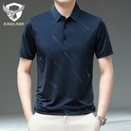 EAGLADE Collared Men's Polo T-shirt for Man Breathable Stretchable A13 in Navy Blue K11