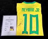 尼馬 Neymar JR. 世界盃巴西主場簽名球衣 TD獨立認證證書