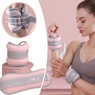 Adjustable Fitness Ankle Wrist Weights 0.5kg/1kg/2kg Pink Comfortable Exercise Training Weights
