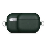 Wit's - 蘋果Airpod 3 無線藍牙耳機充電盒保護套 牛皮, 深綠色
