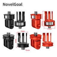 NovelGoal 2pcs 1/4 Inch Screw Tripod Adapter Mount Holder for Go-Pro 12 11 10 9 8 Insta-360 One X X2 X3 Camera Accessories