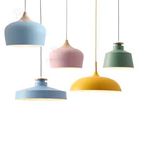 Nordic Pendant Light Fixtures Restaurant E27 Pendant Lamps Cafe Bar Macarons Lighting Hanging Lamps