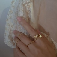 4Pcs/LOT Silver/Gold Cool Girls Boy Butterfly Ring Set Finger Ring Joint Ring Fashion Jewelry