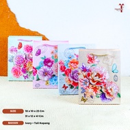Paperbag/ Gift Box Totebag/ Hampers Bag Paperbag Gift/ Paperbag Flower Motif | AL01E1-AL03A1