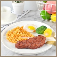 MXFASHION Simulation Steak Model, Western Food Pretend Play Simulation Kitchen Toy, Good-looking Sim