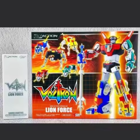 In Stock Action Toys Voltron GoLion LION FORCE Mini Action Movable Model Toys Collection 5 in 1 Comb