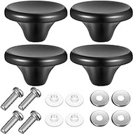 Hotop 4 Sets Dutch Oven Knob Stainless Steel Replacement Knob Pot Lid Handle Compatible with Le Creuset, Aldi, Lodge and other Enameled Cast-Iron Dutch Oven (Black)