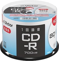 Victor Single Recording CD-R AR80FP50SJ2 (Single Layer, 80 Minutes, 50 Sheets), White