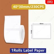 Niimbot B21 B1 B3S printer label paper roll white sticker printing paper roll tear resistant waterpr