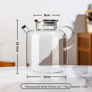 Green Handle Borosilicate Glass Wine Brewing Vessel