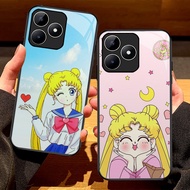 G-62 Sailor Moon HD Glass Casing for Realme C35 C55 C30S C33 C31 C53 C30 Case