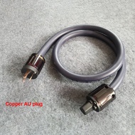 HI-End Pure Copper US Power Cord Cable Audiophile Power Cord Cable US AU Plug With Figure 8 IEC C7 I