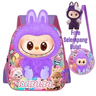 Baby Fashiontebus, Latest Labubu Character School Backpack, Kindergarten PAUD Bag, Megaji Bag