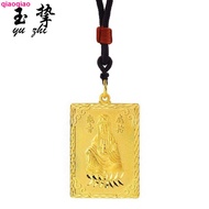 Genuine Guanyin Bodhisattva Gold Pendant Pure Gold 999 Pure Gold Solid Peace Real Gold Pendant Men Women Style Gifts