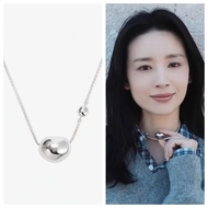 Dong Jie Niche Design Sense Plain Silver Ball Pendant Sweater Chain Simple High-End Temperament Long
