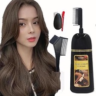 Hair Dye Shampoo Dark Brown Permanent YIZHONG Hair Color For 100% Gray Coverage Women Men Dark Easy