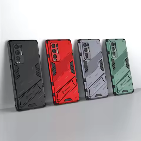 For Case OPPO Find X3 Neo Cover For Find X3 Neo Capas PC Punk Stlye Car Bracket Kickstand Cover For 