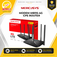 MERCUSYS MB115-4G CPE Router | 4G LTE 300Mbps Wireless Router | 4 High-Gain Antennas | Nano SIM | Pl