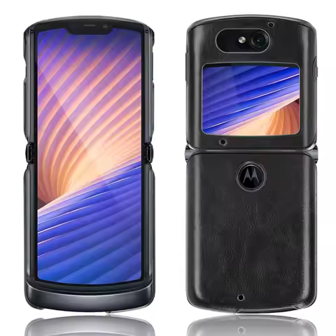 For Motorola Razr 5G Case Luxury Litchi Striae PU Leather Hard Cover ShockProof Case For Motorola Mo