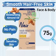 Nair Hair Removal Cream 75g Face Body Sensitie Skin Legs Bikini Area Underarms