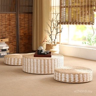 Wind Futon Tatami Cushion Woven Futon Handmade Cushion Pastoral Bay Window Cushion Round Japanese Ho