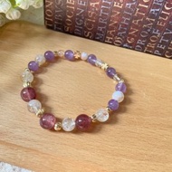 紅草莓晶/奶蓋黃水晶/薰衣草紫水晶
