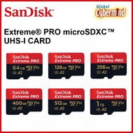 SanDisk Extreme PRO microSDXC UHS-I CARD with adapter 64GB/128GB/256GB/400GB/512GB/1TB ( Brought to you by Global Cybermind )