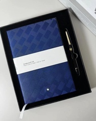 MONT BLANC 萬寶龍藍色翻蓋簽字筆套裝 活頁筆記本 A5