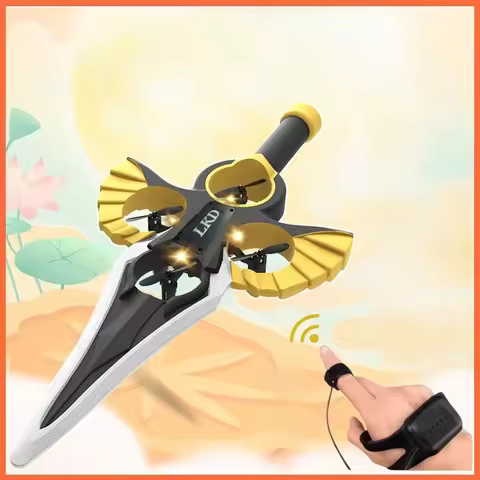 2.4G remote-controlled flying sword - 4-axis flying sword with light display, wristwatch control for
