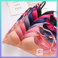 Ladies Cotton Bra 805 Cup B Size 36-42 Non Wired Thin Cup Baju Dalam Wanita