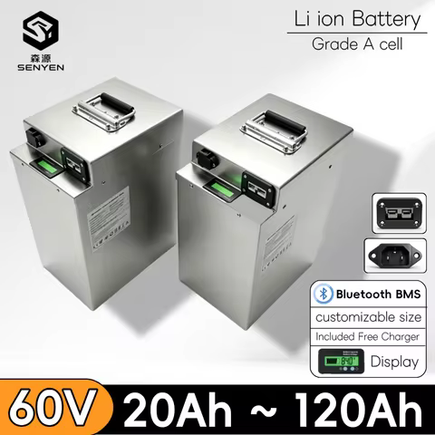 Battery 60V 20Ah 30Ah 40Ah 50Ah 60Ah 75Ah 100Ah 120Ah Lithium forvehículos eléctricos motocicletas e