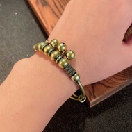 Antique Bronze Distressed Bell Brass Bracelet Brass Sliding Bracelet Gift for Girlfriends Jewelry