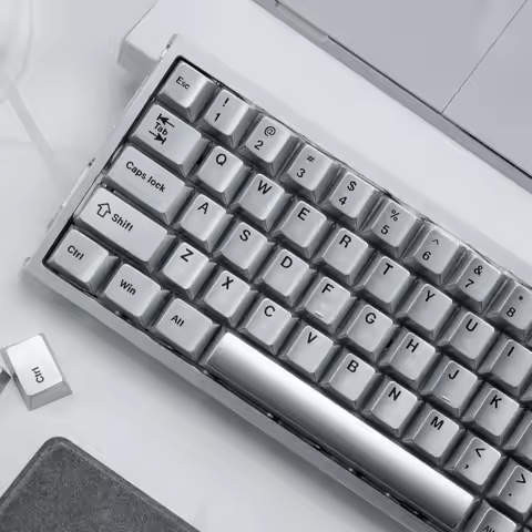 130 Keys Metallic Paint Cherry Profile PBT Keycaps for Wooting Magnetic Switch Gaming Mechanical Key