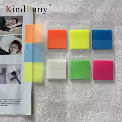 300Pc 6 Colors Index Tabs Self Adhesive Page Markers Transparent Waterproof Sticky Notes Classify Fi