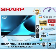 Sharp Aquos 43" Full Hd Smart Google Digital Led Tv 2T-C43GH3000X (Mytv Ready & Youtube , Netflix)