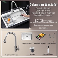 SUS 304 Wastafel Dapur Mewah Kitchen sink Bak Cuci Piring Bak Cuci Piring Modern Kitchen sink
