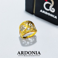 ARDONIA Large Openwork Batik Ring 375 Gold (9K Gold 375 Gold/)
