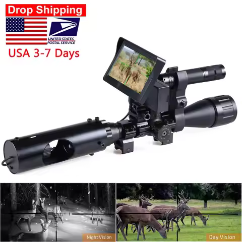 Hunting Riflescope Night Vision IR Optics Sight Scope Camera with 850nm Infrared LED Display Tactica