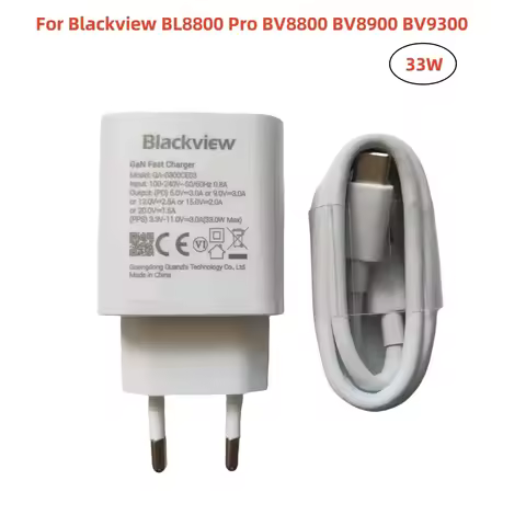 New Original For Blackview BL8800 Pro BV8800 BV8900 BV9300 Cell Phone EU Fast Charger Type C Travel 
